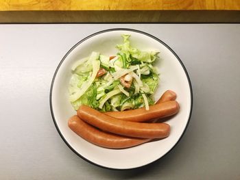 Close-up of food on table