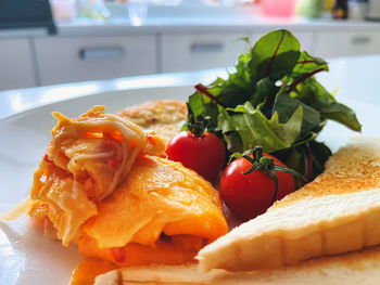 Close-up of food in plate