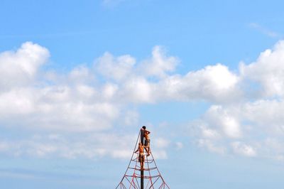 Low angle view of cloudy sky