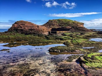 Rock formations against sky