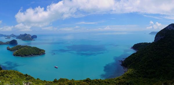 Panoramic view of sea against sky