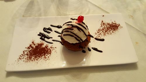 Close-up of food on table