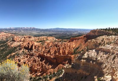 Scenic view of landscape against clear sky