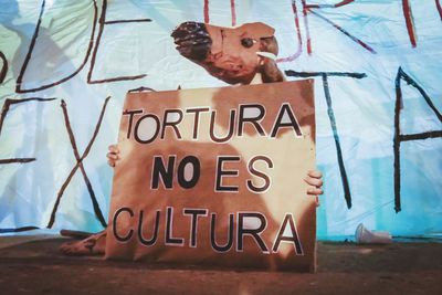 Close-up of painting on wall