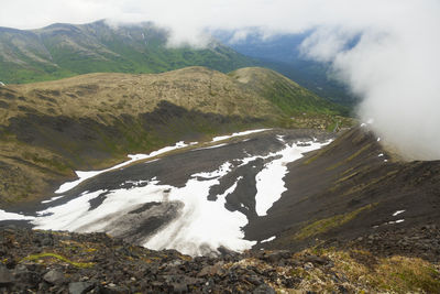 Rock glacier in cirque on cooper mountain, kenai peninsula, alaska