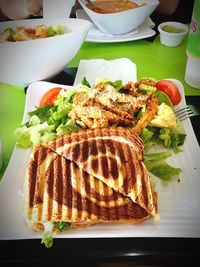 Close-up of served food
