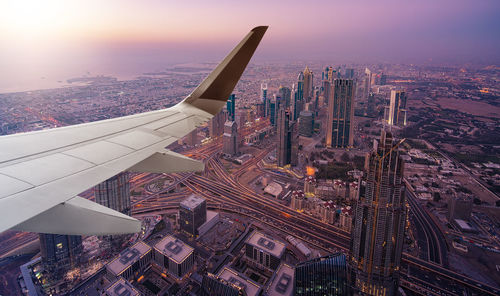 Aerial view of buildings in city