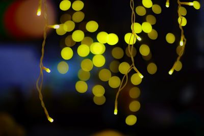 Defocused image of illuminated lights