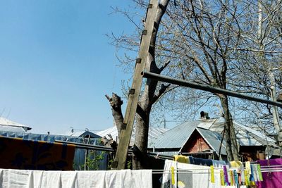 Low angle view of built structure against sky