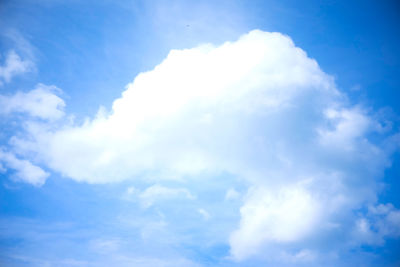 Low angle view of clouds in blue sky