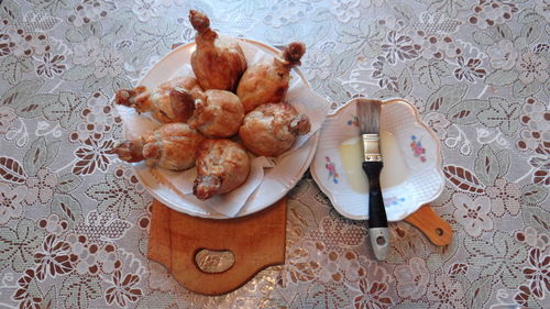 Close-up of food on table