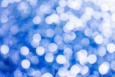 Defocused image of blue lights