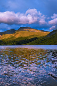 Blue sunset in lake district
