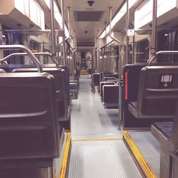 Interior of subway train