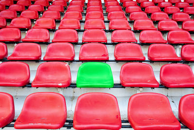 Full frame shot of empty chairs