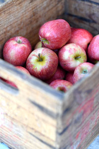 Close-up of apples in basket