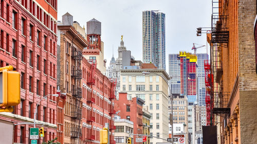 Low angle view of buildings against sky