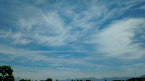 Low angle view of blue sky