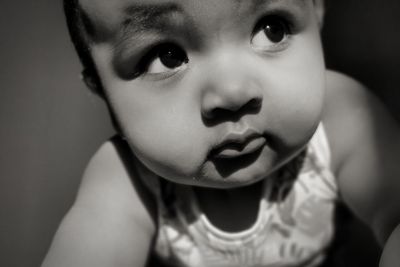 Close-up portrait of cute baby