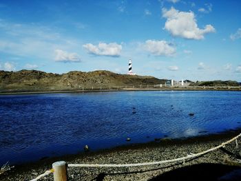 Scenic view of blue sea against sky