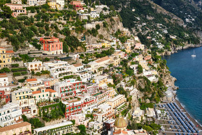 The beautiful village of positano on the italian amalfi coast