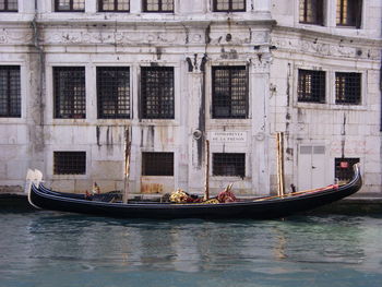 Gondola on the grand canal in venice, italy