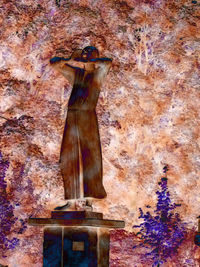 Low angle view of buddha statue