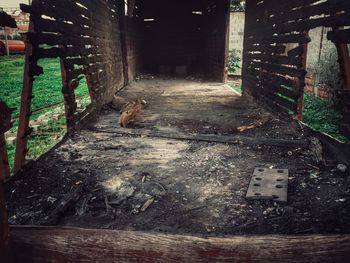 View of built structure at night