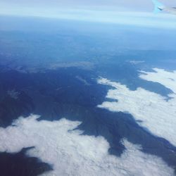 Aerial view of sea against sky