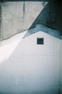 Close-up of window on wall of building