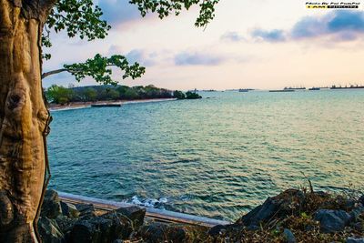 Scenic view of sea against sky