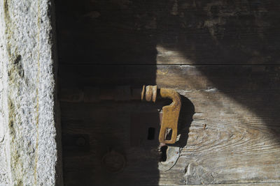 Close-up of old door