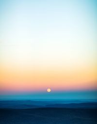 Silhouette landscape at sunset