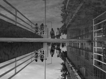 Reflection of buildings in water