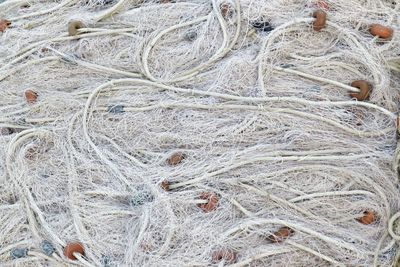 Full frame shot of fishing nets