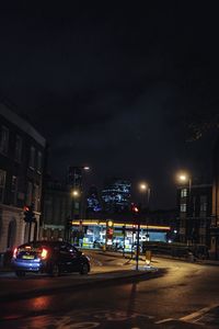 City street at night