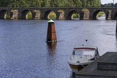 View of bridge over river