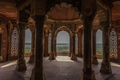 View of historical building in sea