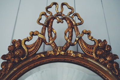 Close-up of vintage mirror frame