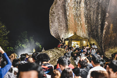 Group of people at temple