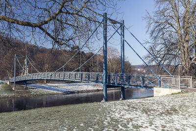 Bridge over river against sky