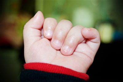 Cropped image of woman holding baby