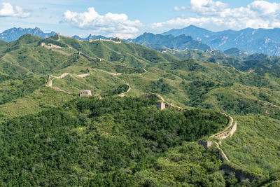 High angle view of mountain landscape