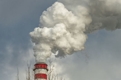 Low angle view of lighthouse against sky