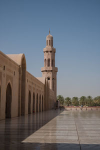 View of historic building against clear sky