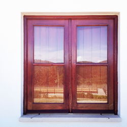 Closed window of house