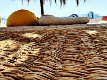 Surface level of sand on beach