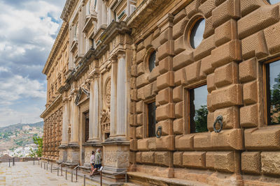 Low angle view of historic building