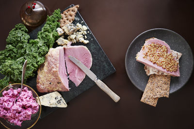 Christmas food on cutting board