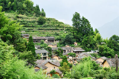 Photo of traditional style local residents' houses in rural china